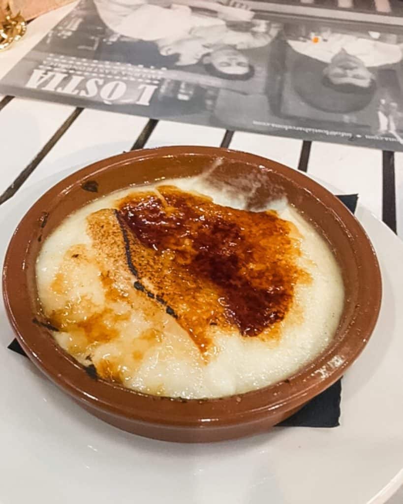 creme catalana at L'Ostia restaurant