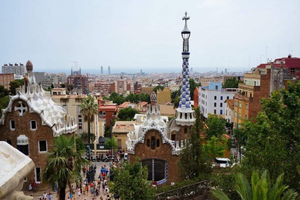 parc guell city views