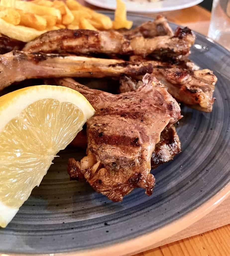 Tamam restaurant grilled lamb chops